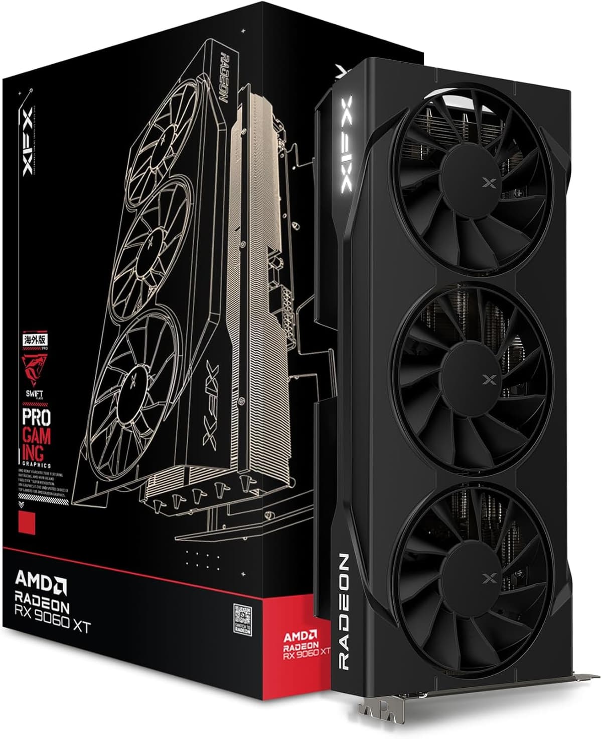 Placa de Vídeo XFX Swift Radeon RX 9060 XT OC 8GB