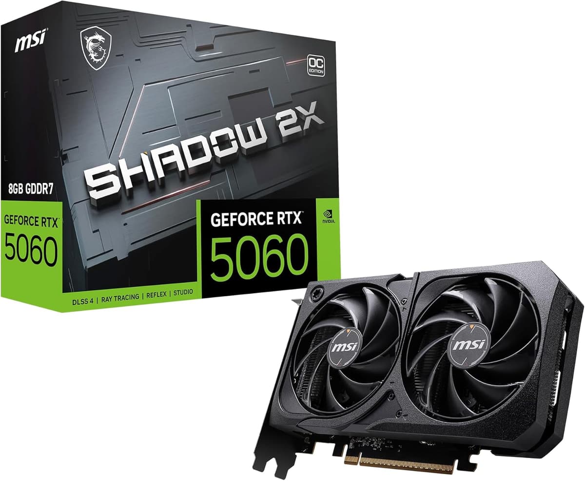 Placa de Video MSI RTX 5060 Shadow 2X OC 8GB